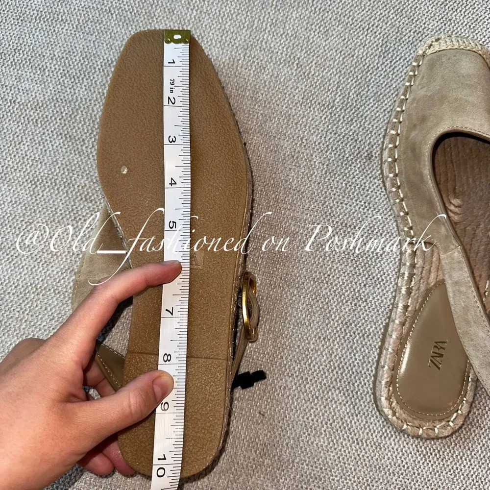 Zara Tan Suede Espadrille Slingbacks